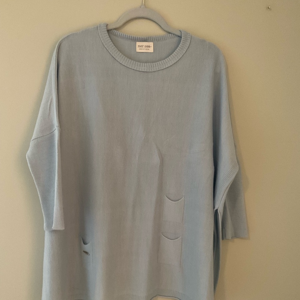 Mersea Light Blue Oversized Knit Tunic